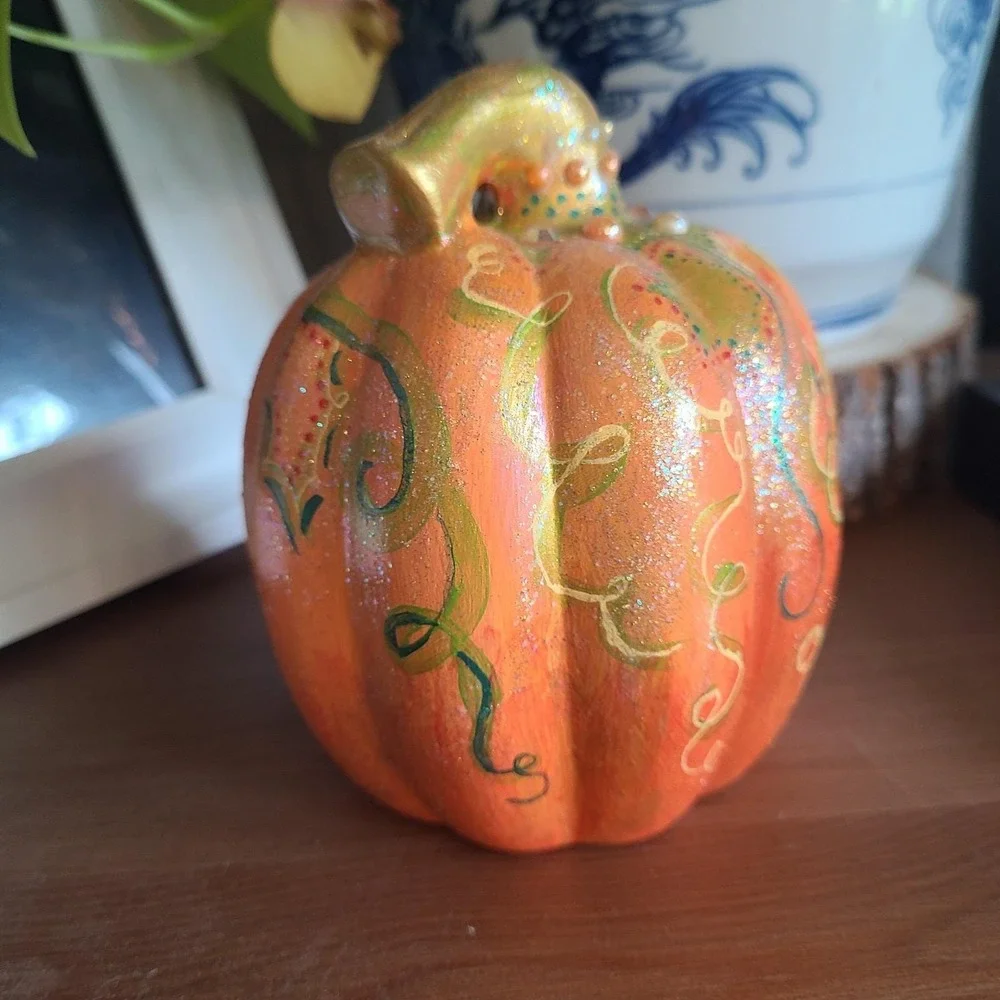 Ceramic Pumpkin Orange 5.5